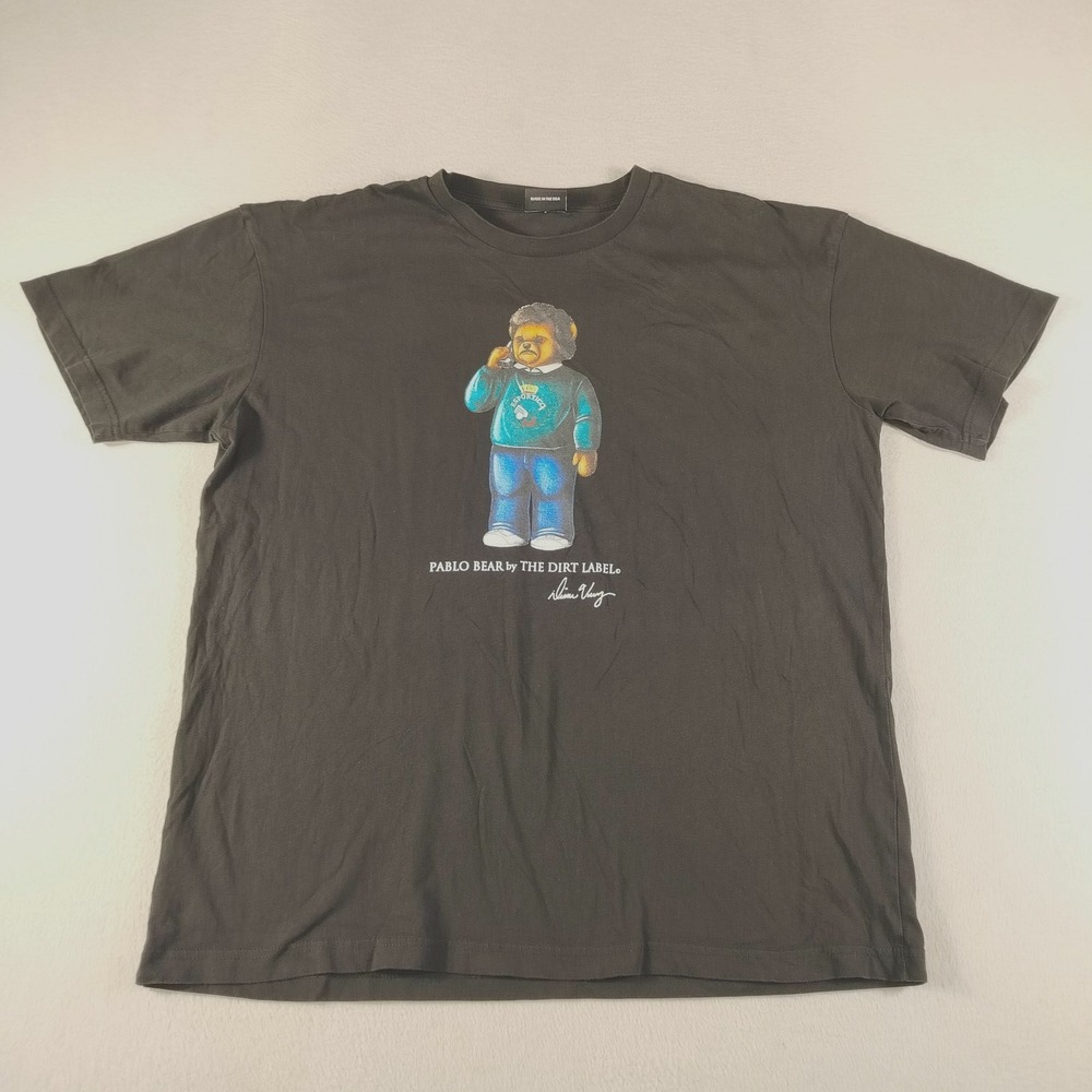 The Dirt Label Shirt Mens XL‎ Black Pablo Bear Graphic Made in USA T-Shirt Tee